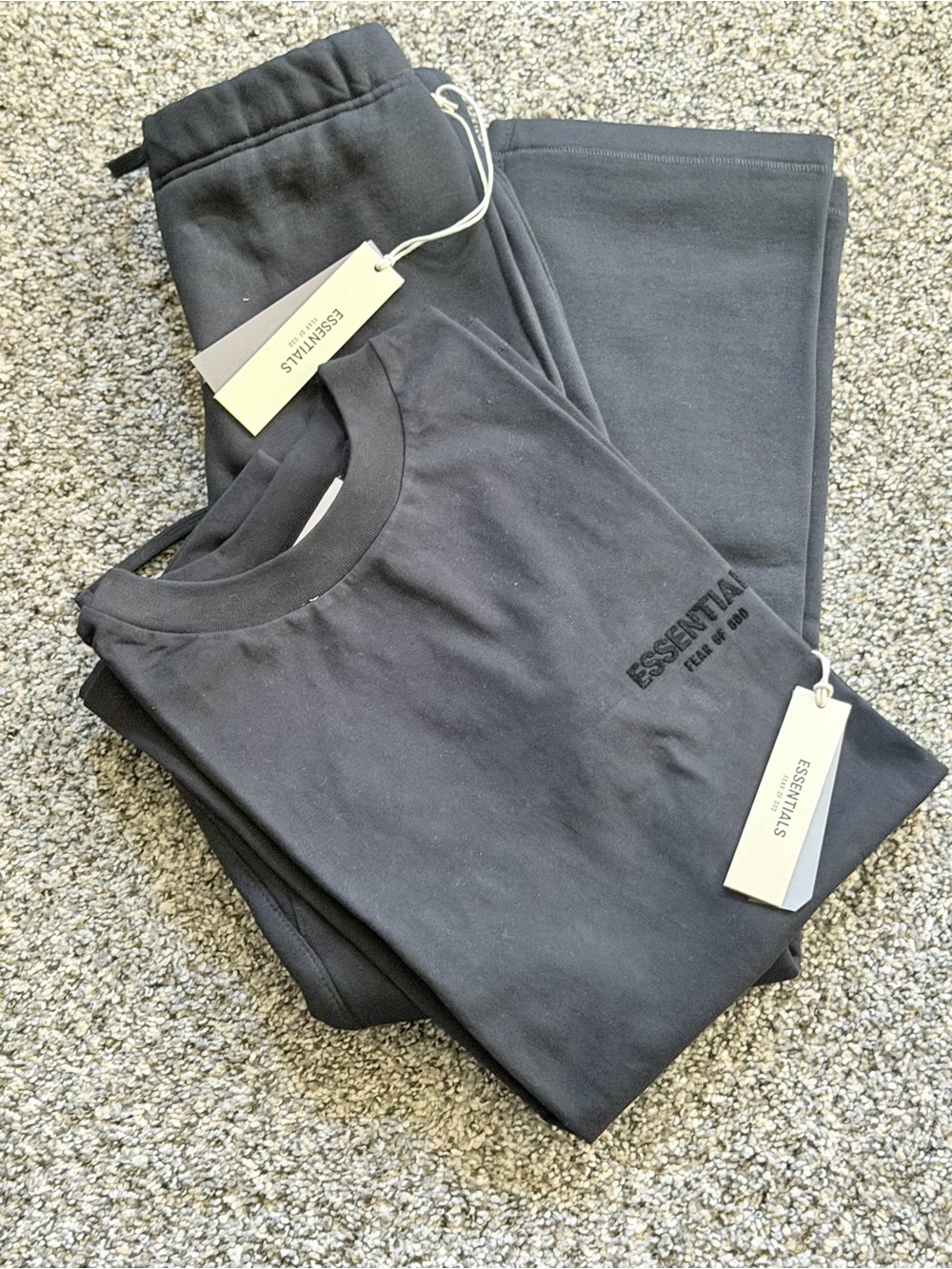 Essentials Men’s Black Sweatshirt and Joggers Set